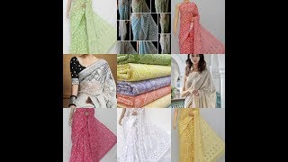Beautiful Chikankari Sarees ideas/How to style Lucknowi Sarees/price link in description box