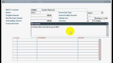 DYNAMIC 3i Free Edition ERP tutorials - Invoices - Entering invoices and credits directly in AR