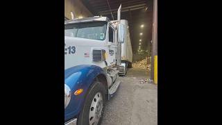 Semi POV in cab view and hood driving from the twin cities to Albert Lea Mn