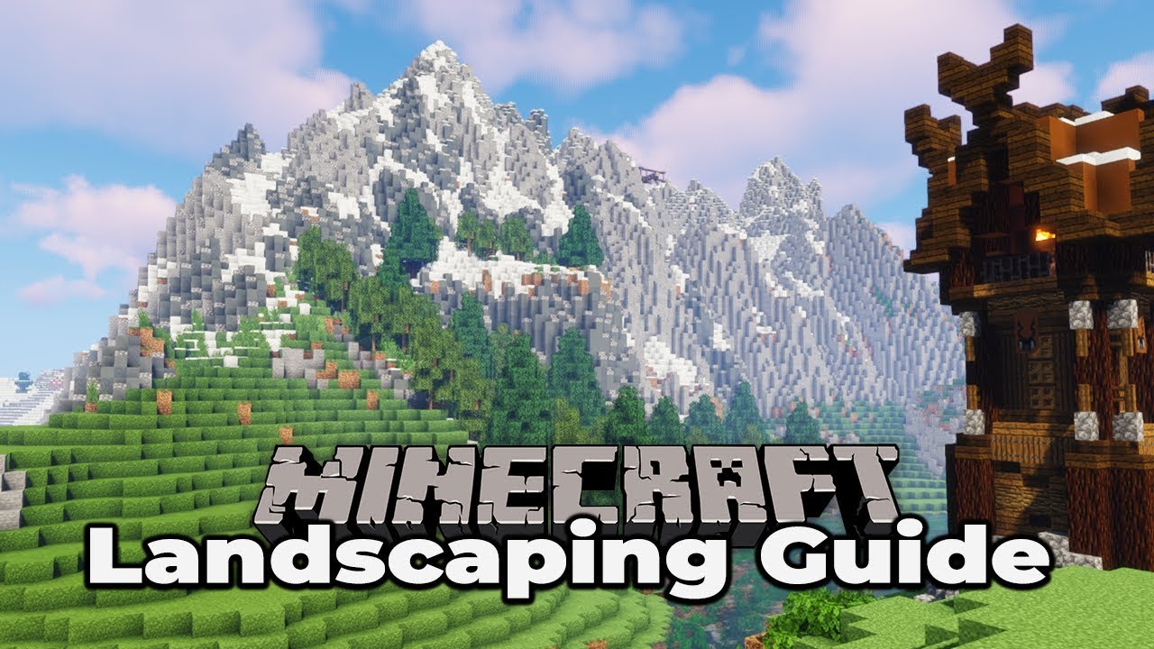 HOW TO BUILD CUSTOM MOUNTAINS : Minecraft Survival Landscaping Guide #3