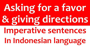 18 - Asking for a favor and giving directions / suffix -Kan