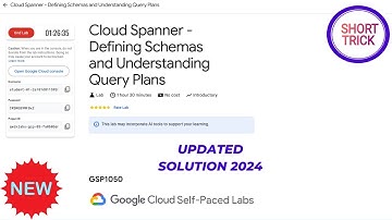 Cloud Spanner - Defining Schemas and Understanding Query Plans || 2024 || #GSP1050 #qwiklabs