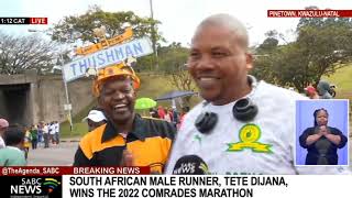 South African male runner, Tete Dijana wins the 2022 Comrades Marathon