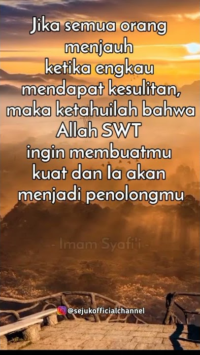 Kata-kata Bijak Imam Syafi'i | Status WA Motivasi #quotesday 10