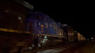 CSX 3250 and CSX 4720 ONE CSX leads M573 with a friendly engineer at Horse Cave