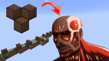 I played the Attack on Titan opening in Minecraft with noteblock!