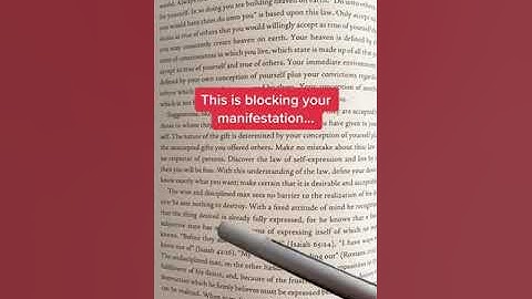 This is blocking your manifestation