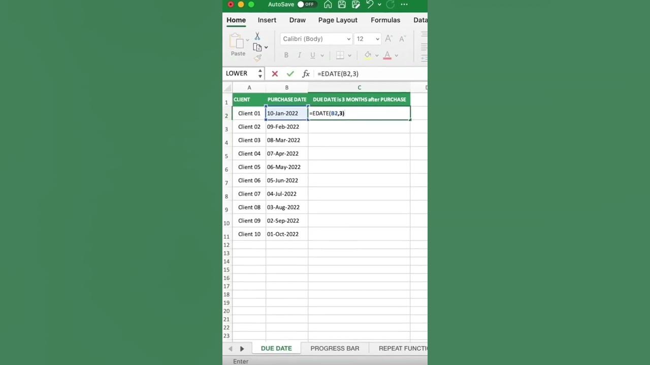 Due date calculation | Advance Excel Formula | MyExcelGeeks