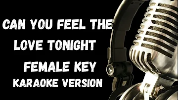 Can You Feel The Love Tonight karaoke Version Female key