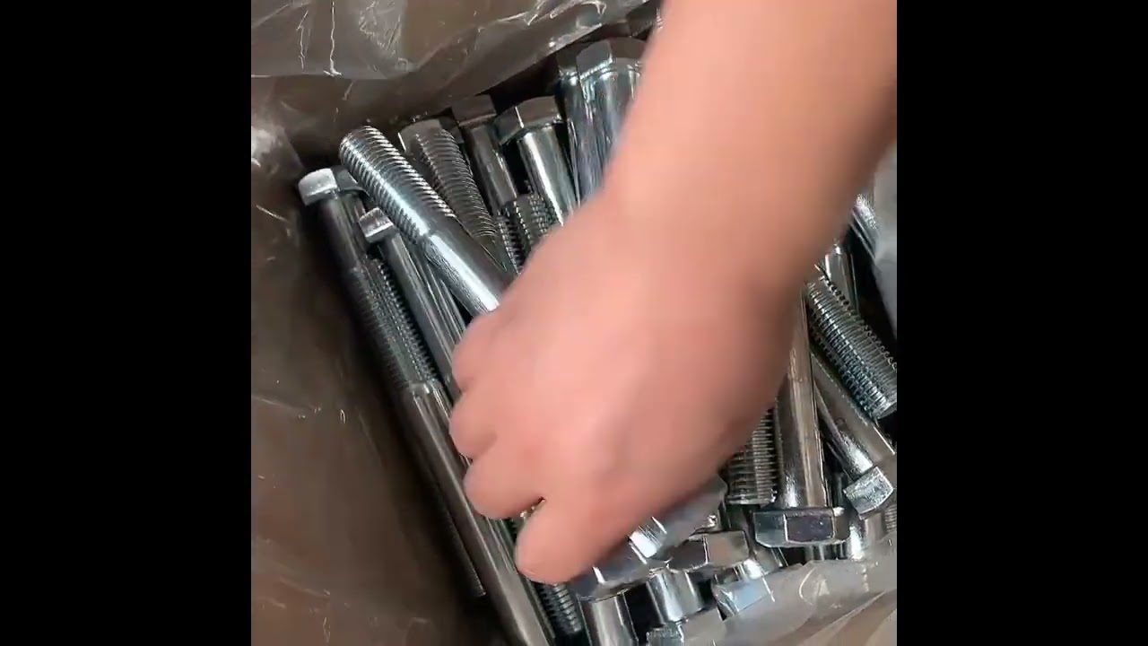 DIN931 zinc Coarse Rod Half Thread Hex Bolt 