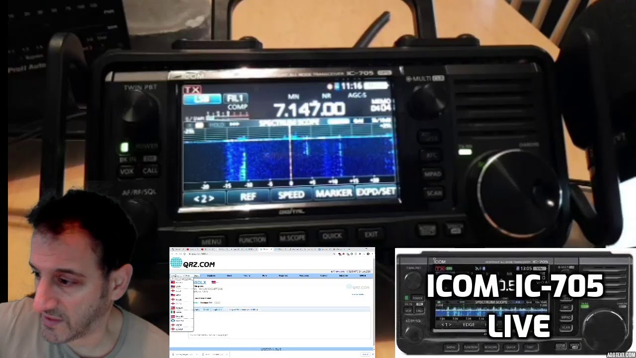 ICOM IC -705 with AT100 Pro II ATU- Live Contacts and Dstar - YouTube