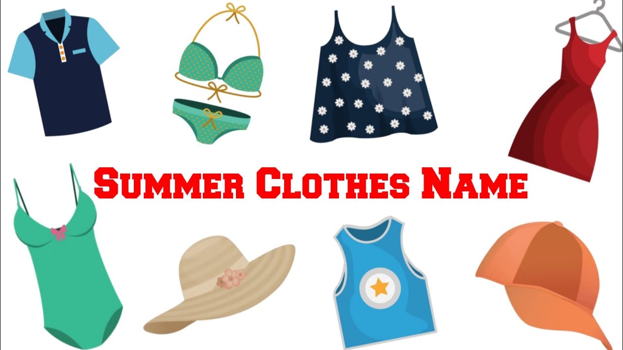 Summer Clothes Vocabulary in English - Fluent Land