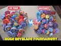 My team vs brothers team beyblade burst tournament  huge burst beyblades fight in real life