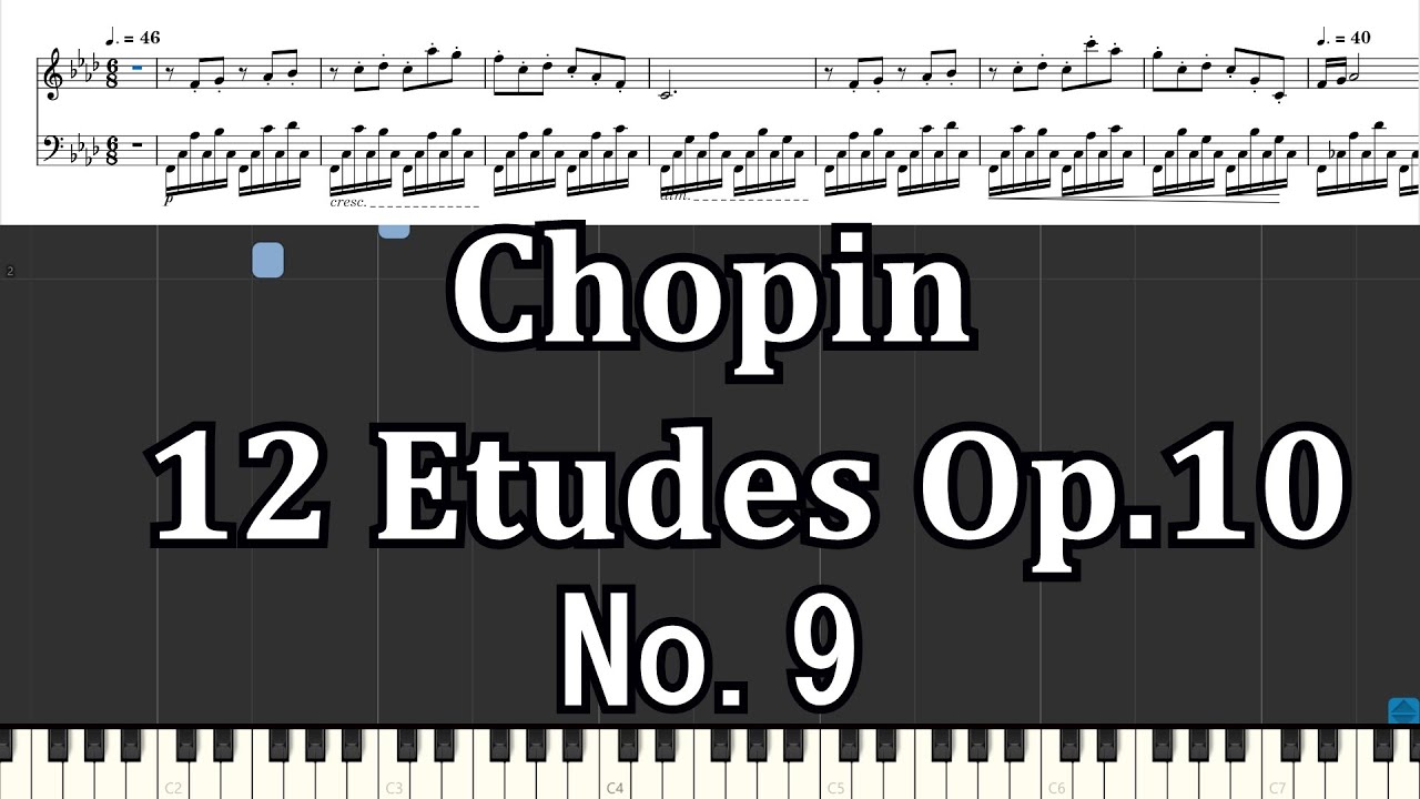Шопен 12 этюдов Op.10 Этюды Шопена Op.10 No.9