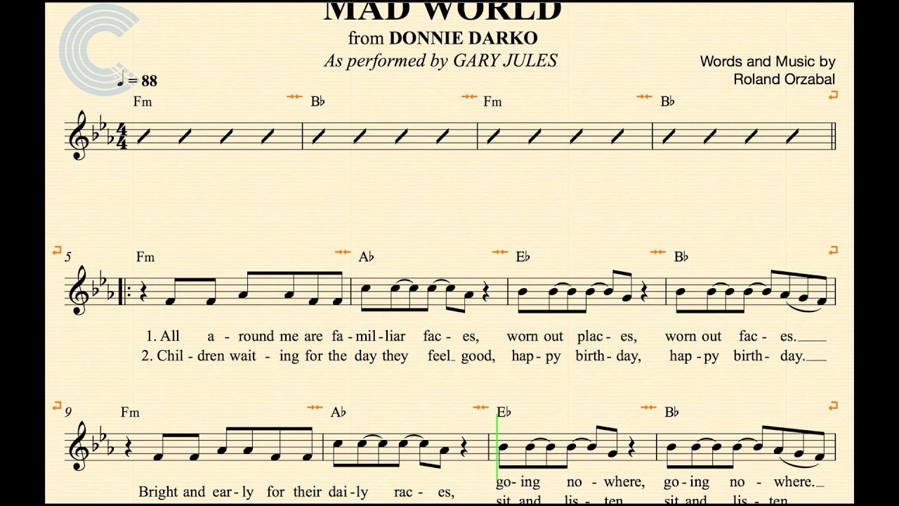 Oboe Mad World Gary Jules Donnie Darko Sheet Music Chords oboe-mad-world-gary-jules-donnie-darko-sheet-music-chords