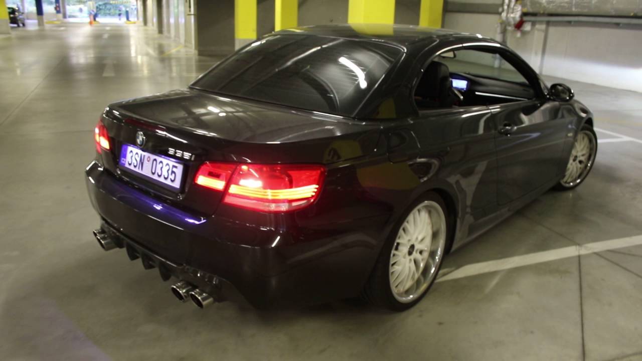 BMW e93 335i N54 - custom exhaust - PE mod - YouTube