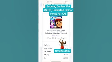 Subway Surfers IPA (M.O.D, Unlimited Coins/Keys) For iOS #gaming #beach #roblox #computer #love
