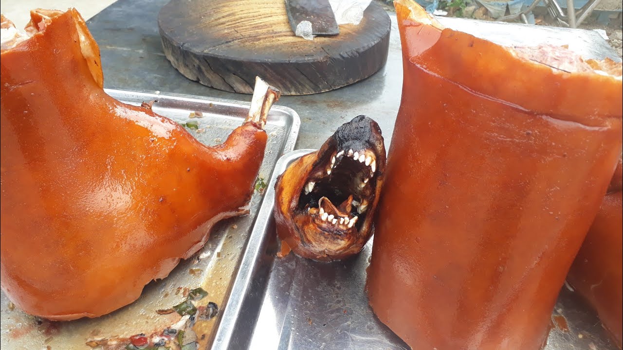 Chó quay nguyên con than hoa chó quay thái nguyên đá giòn vàng ươm ẩm ...