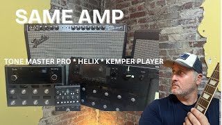 Fender Twin Reverb Blind Test — Tone Master Pro vs Helix vs Kemper (Same Settings)
