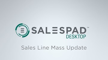 Sales Line Mass Update | SalesPad Desktop