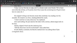 Holes: Chapters 8 - 10