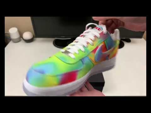 how to tie dye air force ones