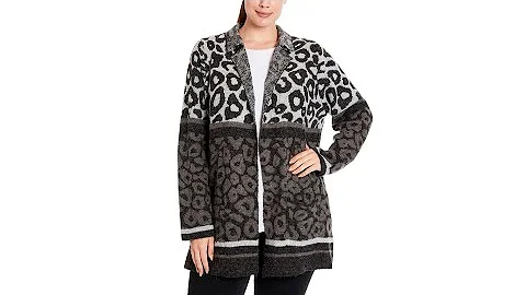 JOSEPH LEOPARD CARDIGAN GRAY