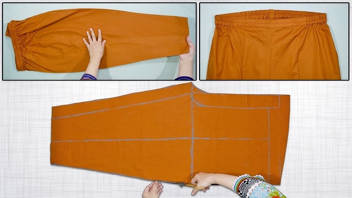 Step by Step Pant Trouser Cutting and stitching  Very Easy Pant Trouser  Cutting and stitching 