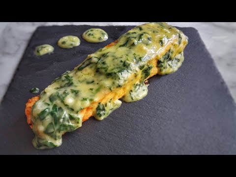 Video: Baked Salmon With Spinach Sauce