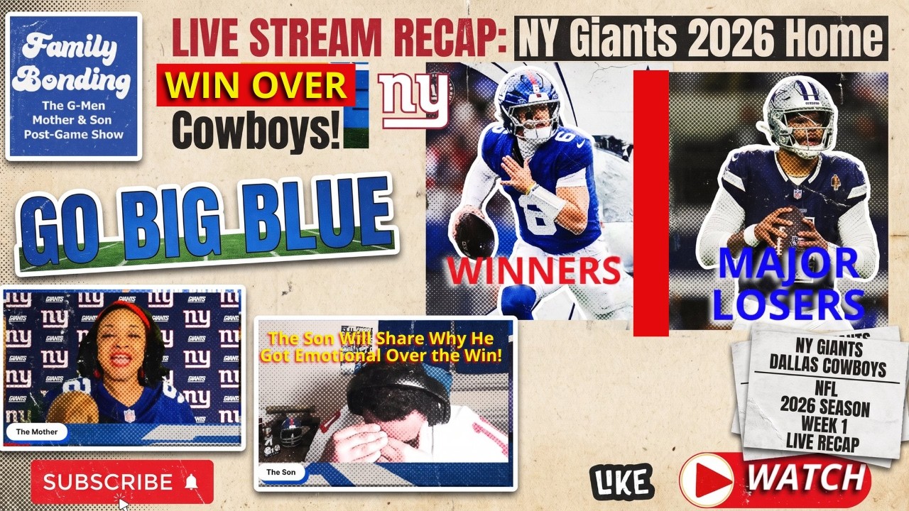 LIVE! Mother & Son Break Down NYGiants HUGE GRUDGE WIN vs Dallas | Harbaugh Era Emotional Fan Recap