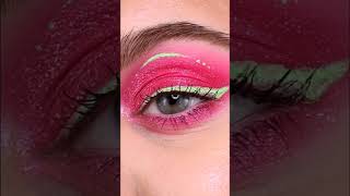 Festival Makeup | Neon Eyeshadows From GlamShop Słodko Kwaśna Palette  + SUVA UV Eyeliners | #Shorts