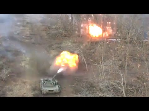 Бой в упор танка Т-80 на Украине