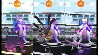 Shadow Mewtwo Raid in Pokémon GO with 6 Trainers without Purified Gems #shadowraids