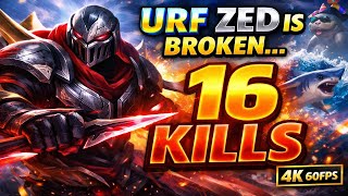 16 Kills with Zed in URF | Insane Gameplay | 4K 60FPS