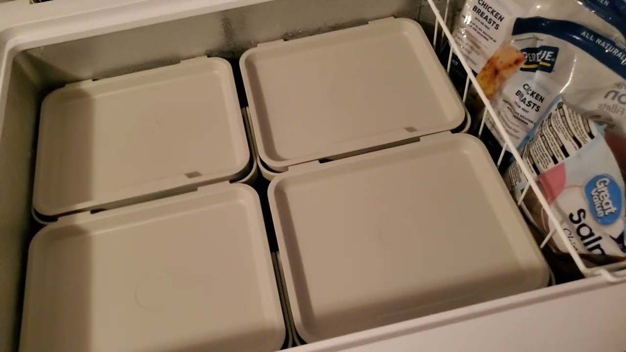 Organizing my chest freezer with ikea bins 