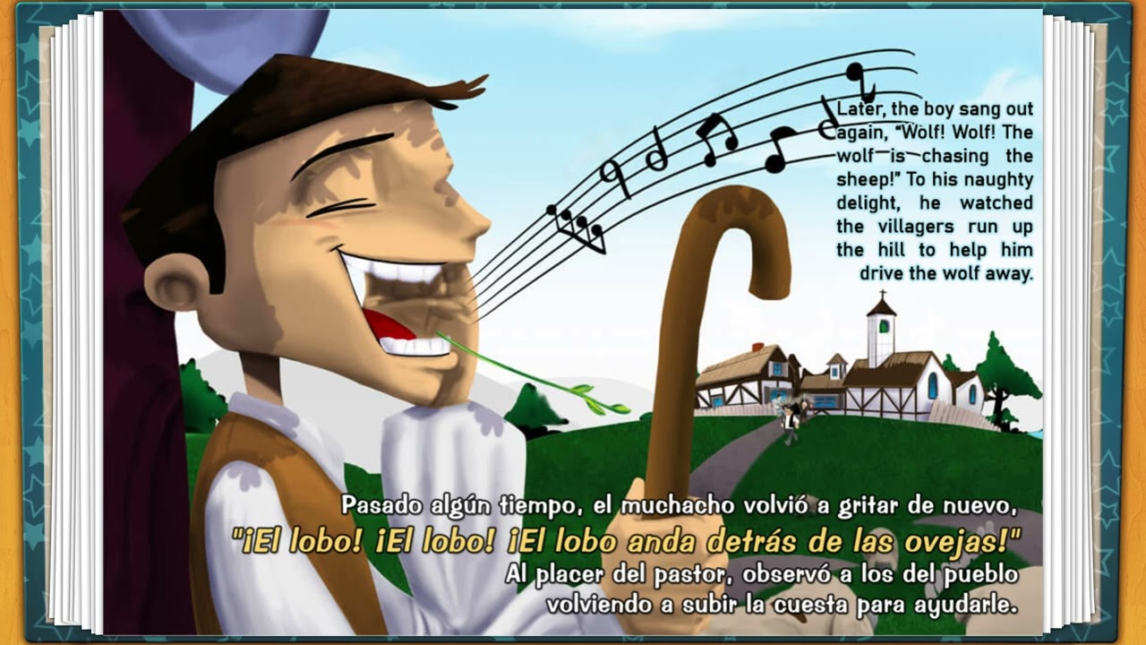 Learn Spanish/English: The Boy who Cried Wolf | Aprende Español/Inglés: El Pastorcito Mentiroso