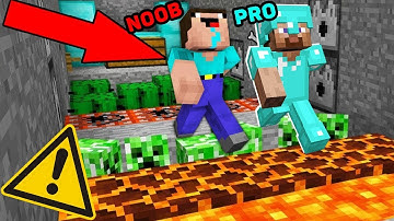 Minecraft - NOOB vs PRO : DANGEROUS TESTS WITH TRAPS Challenge in Minecraft Animation