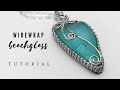 Wire Wrap Beach Glass Pendant Tutorial #2 | DIY How to Wire Weave
