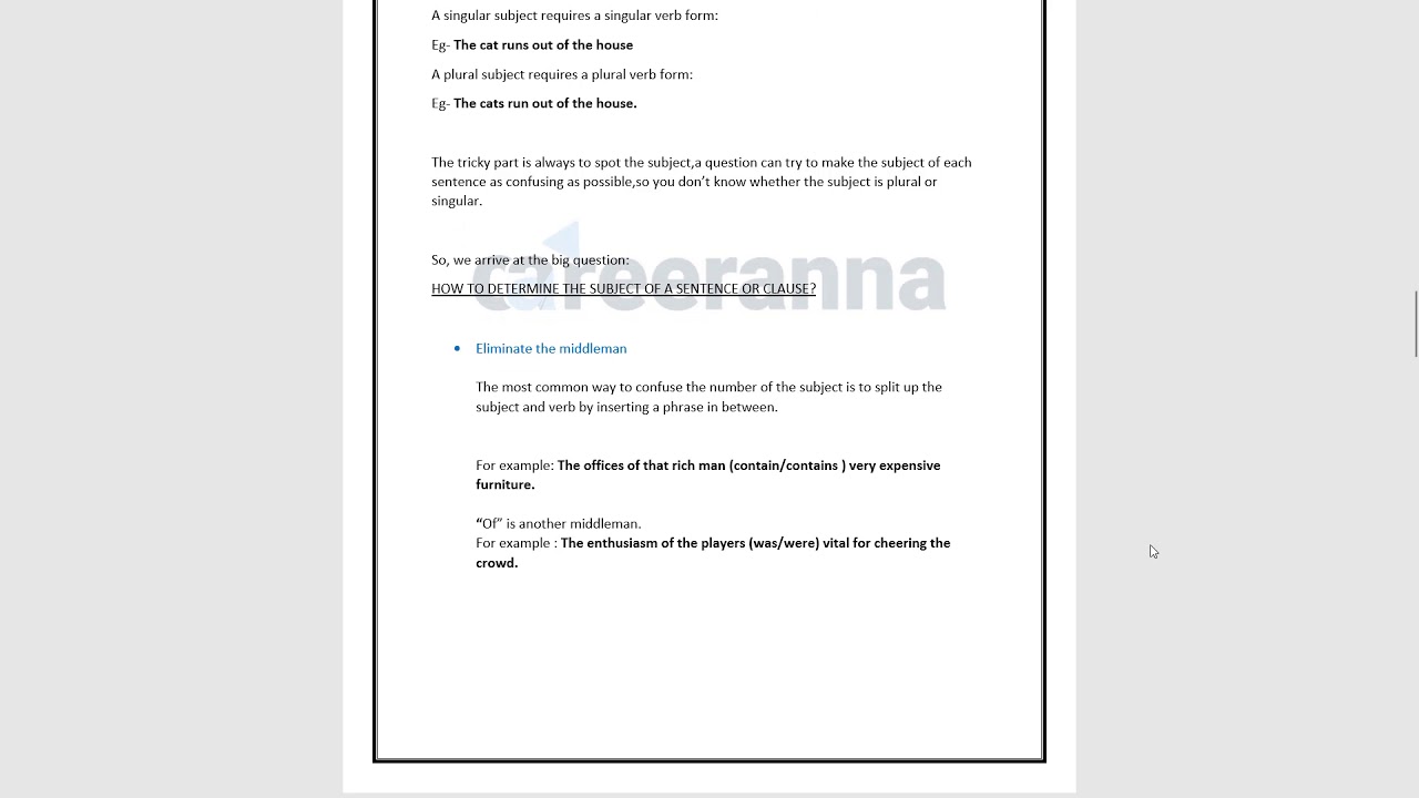 CAT 2019 Sentence Correction Introduction