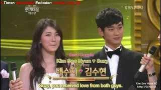 [Engsub] KBS Drama Awards 2011 | Kim Soo Hyun & Suzy @ Best Couple
