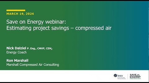 Estimating Compressed Air Savings for Industrial Energy Managers | Webinar