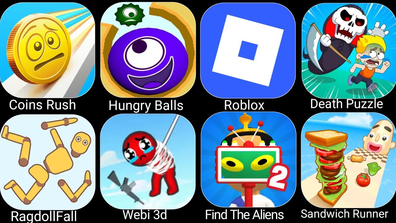 Survival Strory, Hungry Balls, Roblox, RagdollFall, Webi 3d, Find The ...