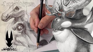 Sketchbook tour and pencil drawing of "Sage"