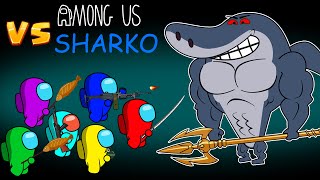 Among Us VS Sharko Monster - 어몽어스 VS 좀비 애니메이션 - Peanut Among Us Animation