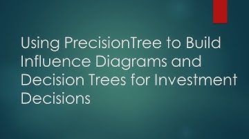 Using PrecisionTree to Build Influence Diagrams and Decision Trees for Investment Decisions