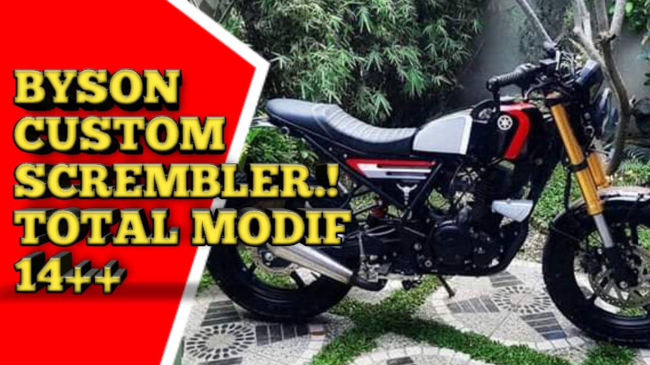 YAMAHA BYSON CUSTOM SCREMBLER TRACKER BRATSTYLE JAPSTYLE KEREN MN DARI YAMAHA SCORPIO CUSTOM YouTube