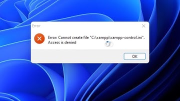 Fix XAMPP Error on Exit | Cannot create xampp-control.ini | EAccess Violation Error Fix