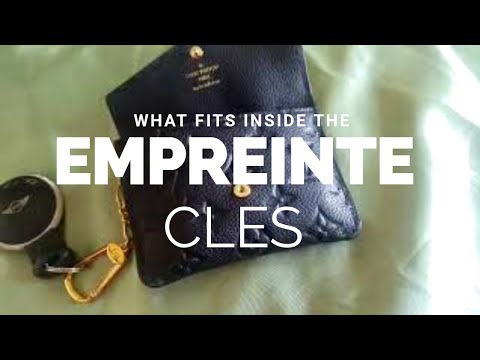 What fits inside!?|Louis Vuitton Empreinte Noir Cles (key pouch) - YouTube