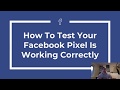 How To Test If The Facebook Pixel Is Installed Correctly