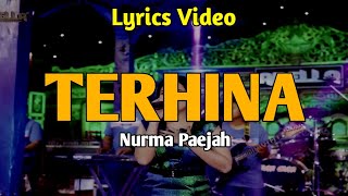 TERHINA - Nurma Paejah Adella | Lirik Video